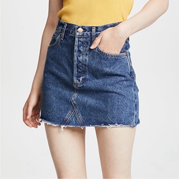 NWOT AGOLDE Quinn High Rise Mini Skirt in Warrant - Picture 3 of 14